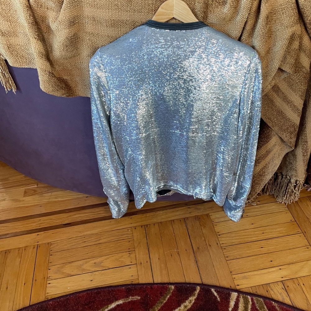 Iro Sequined Bomber Jacket. Size Small. - image 7